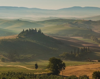 Toscaans - Reizen Poster - Landschap - Toscane Art Print - Decor PRINTABLE - Kunst aan de muur - Italiaanse Wijngaard - Toscane Foto - DIGITALE Download