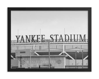 Yankee Stadium Print - NY Yankees Fans - Baseball - PRINTABLE - Black and White - Wall Art - Print Art - Minimalist Decor - Digital DOWNLOAD