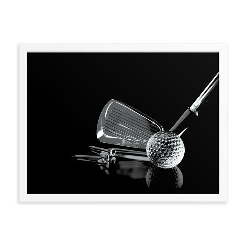 Golf Print Golf Poster Printable Gift Black / White Wall Art Golf Fans