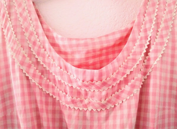 Vintage 1940s/50s Pink gingham sock hop cowgirl m… - image 4