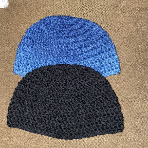 Crochet skull caps, skull hats, skull beanies, kufi hats, kufi beanie, kufi caps