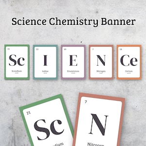 Scientific Chemistry Poster Set, Science Banner, Science Classroom, STEM classroom, Periodic Table, Home school Resources