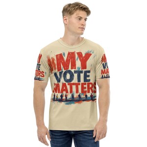 Bold Statement Shirt for Political Fans Vintage Men&#39;s T-shirt, Presidential Elections T-Shirt, Perfect Gift for Political Enthusiasts