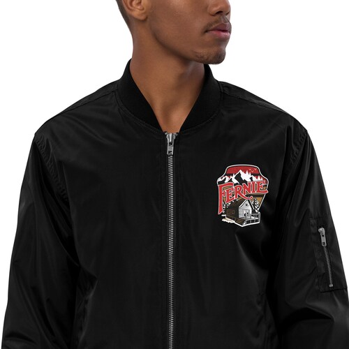 Fernie shops BC Canada Ski Resort Premium Recycled Bomber Jacket