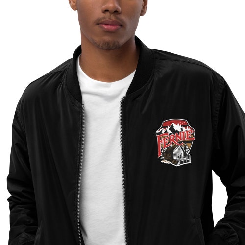 Fernie shops BC Canada Ski Resort Premium Recycled Bomber Jacket