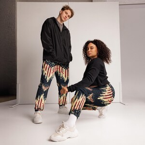 USA Flag Track Pants: Patriotic 4th of July Joggers