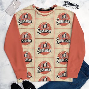 Sushi Design Unisex Sweatshirt – Eco-Friendly and Comfortable with Cotton-Feel Face -Sushiism-Japan Traditional Sushi Food Clothing