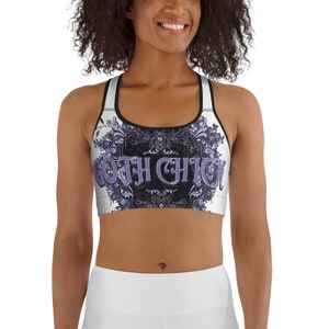 Goth Chick Zwart Wit Paars Goth Sport BH