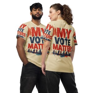 My Vote Matter Presidential Elections Recycled Unisex Sports Jersey Vintage T-Shirt – Perfect Gift for Political Enthusiasts T-shirt