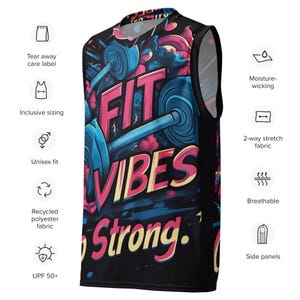 Fit Vibes Recycled Unisex Basketball Jersey – Play Hard, Stay Cool