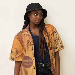 Pee Chee Folder Vintage Unisex Button Shirt