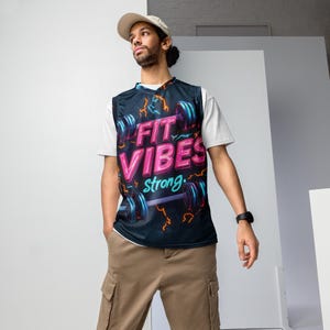 Fit Vibes Recycled Unisex Basketball Jersey