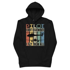 Pilot Aviation Airplane Retro Aviator Jokes Unisex essential eco hoodie