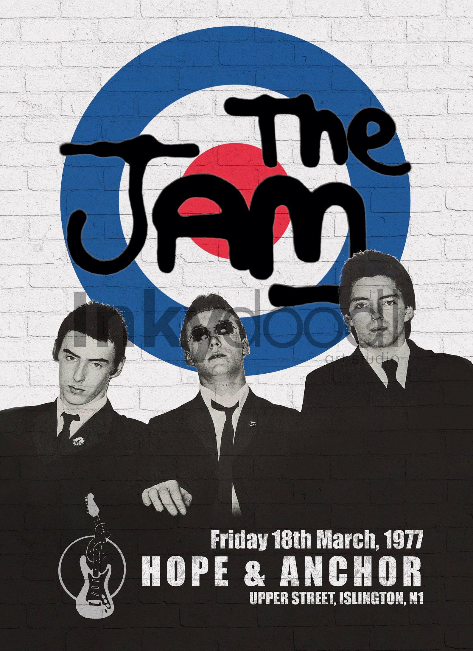 The Jam Concert Poster Hope and Anchor 1977 Art Poster Etsy
