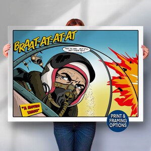 Pop Art Wall Art | Lichtenstein Style Print | Bold Retro Comic Canvas or Print | Vibrant Pop Culture Decor