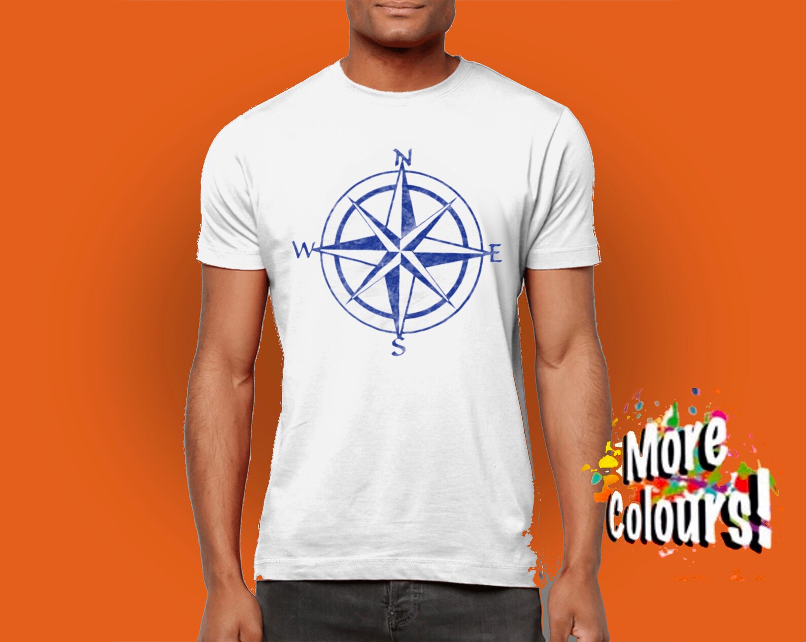 Nautical compass tshirt mens tshirt unisex tee Etsy