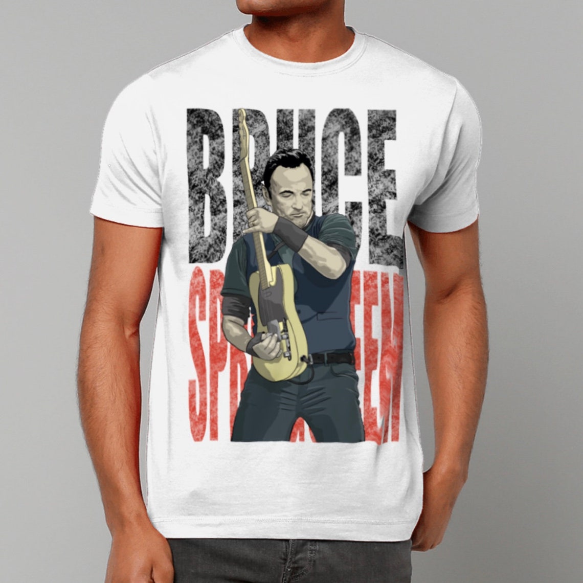 Bruce Springsteen print Tshirt tee the boss Etsy