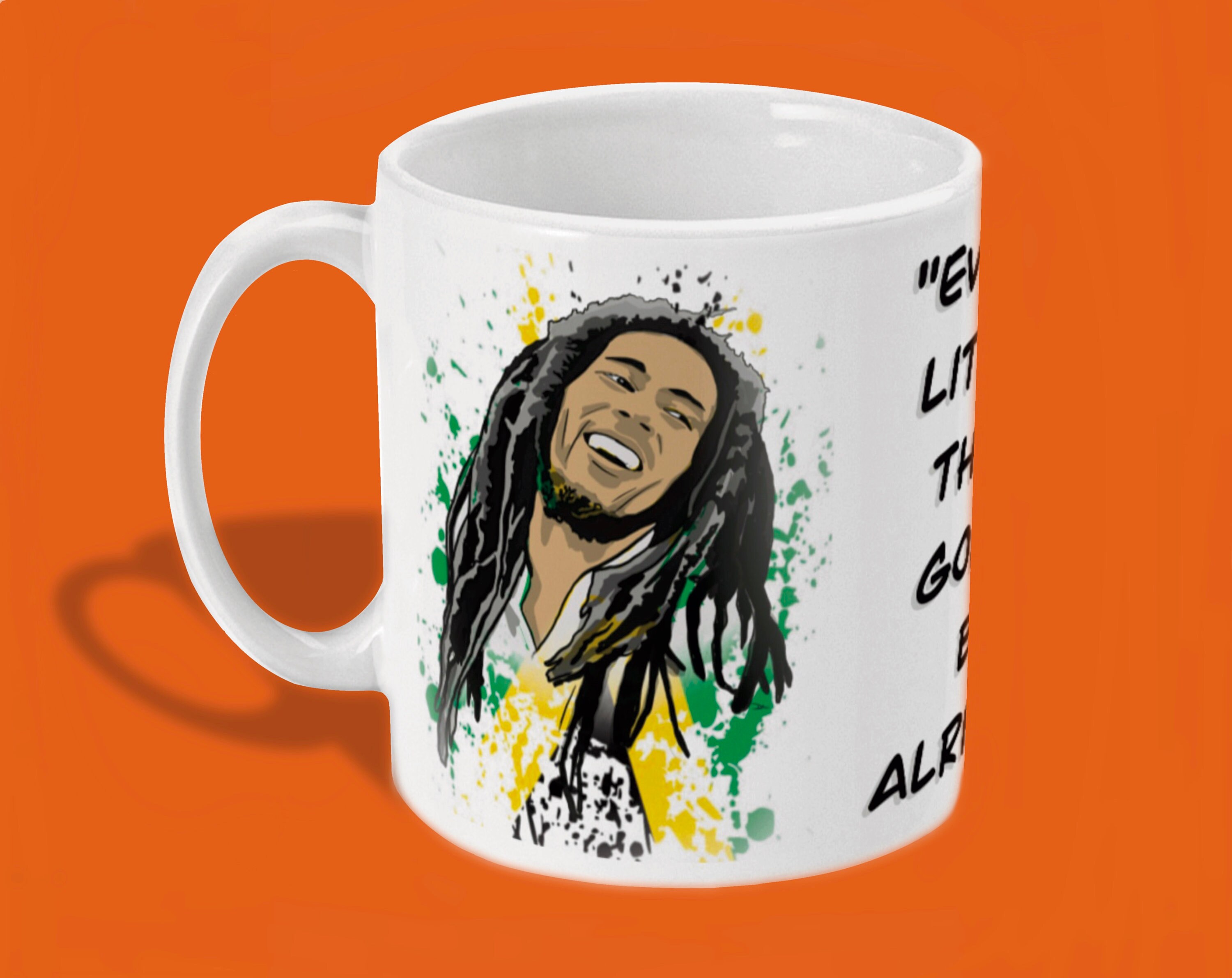 Bob Marley Mug Jamaica Flag Reggae Quote Gift Etsy Bob Marley Mug Jamaica Flag Reggae Quote Gift Etsy