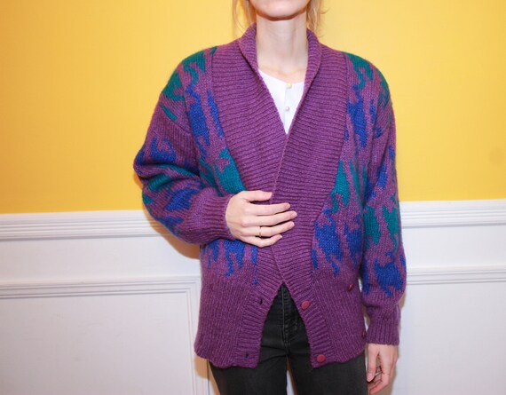 Large 80s White Stag sweater cardigan