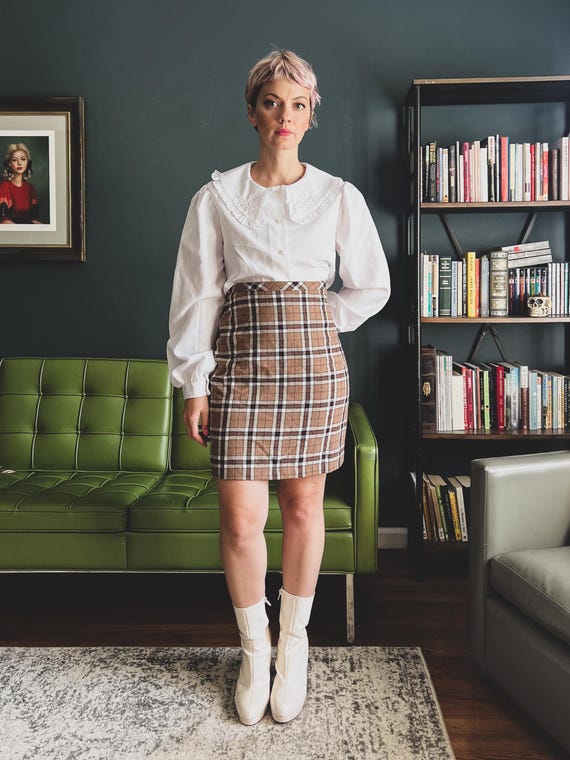 Vintage 90s/y2k LIZ CLAIBORNE Classic Plaid Pencil Midi-length