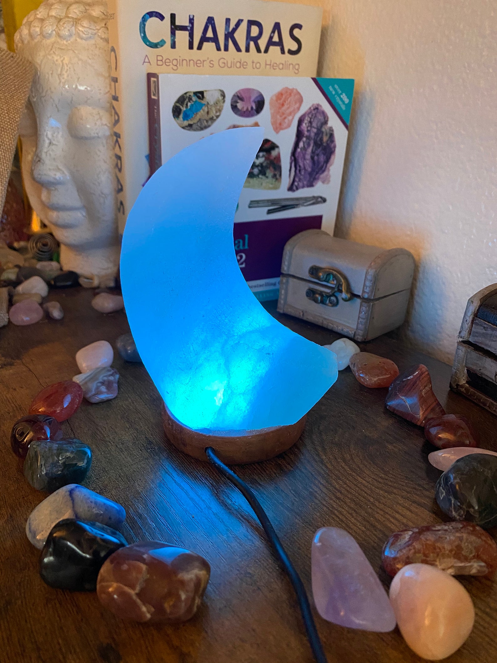 Moon LED Color Changing Himalayan Salt Lamp Etsy
