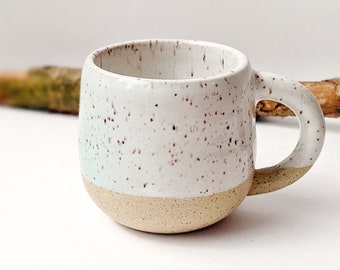 BRB Handmade Porcelain Ceramic Coffee Mug-LIITA 17 oz Natural Gradual Matte Retro Clay Cup with Gift Box for Mug Collectors