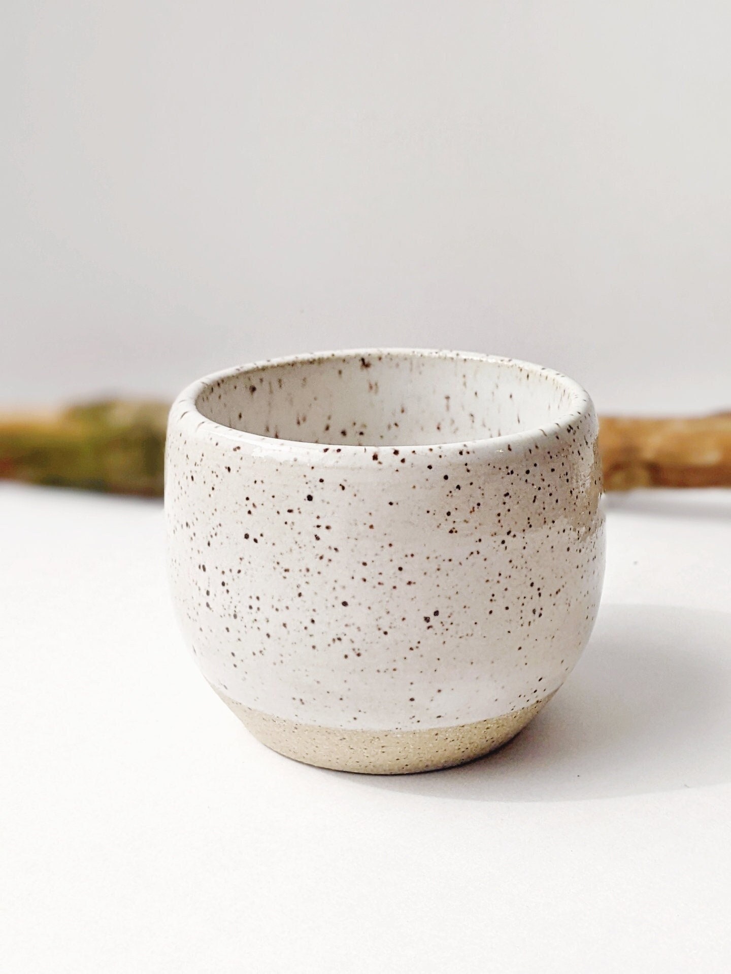 Speckled White Ceramic Espresso Cup Tumbler With Pour Spout Demitasse Cup  Espresso Shot Coffee Shot Glass Handmade Dpottery 