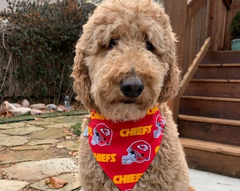 KC Chiefs-bandana voor honden/huisdieren: meerdere stoffen