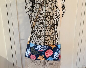 Extra Large Shell collecting/beach bag with pocket