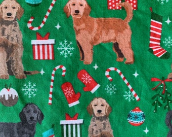 Golden doodle Christmas bandana