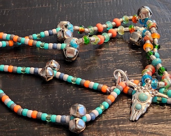 Rhythm Beads, Trail Bells, Spirit Beads, Horse Necklace with Bells