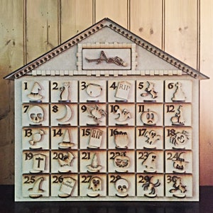Large sized Advent Calendar for Halloween - Laser Cut or CNC digital SVG File
