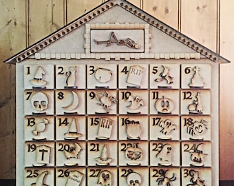 Large sized Advent Calendar for Halloween - Laser Cut or CNC digital SVG File
