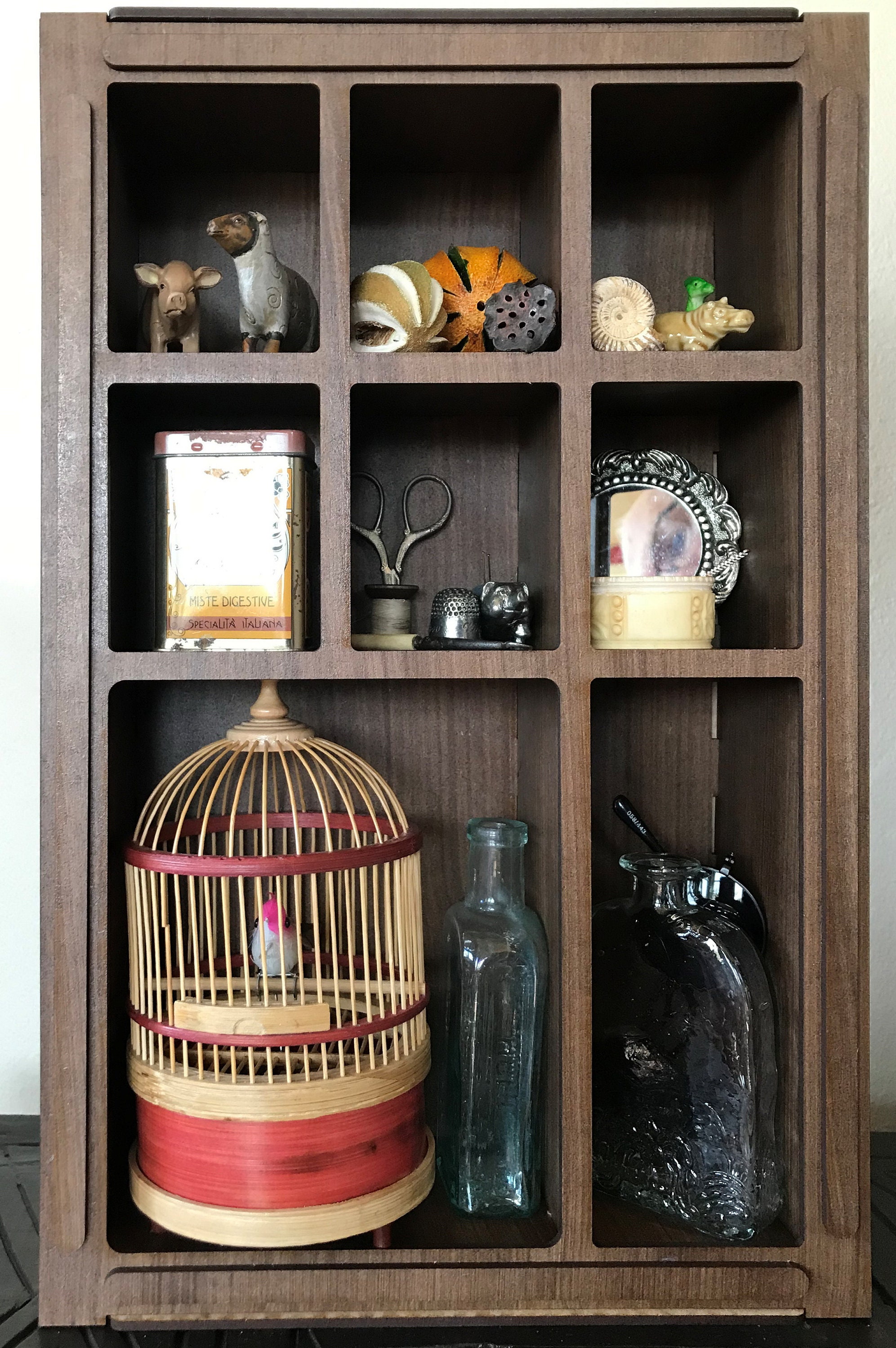 ビンテージ 鳥 オブジェ レトロ 理科室 書斎 cabinet ビンテージ 鳥