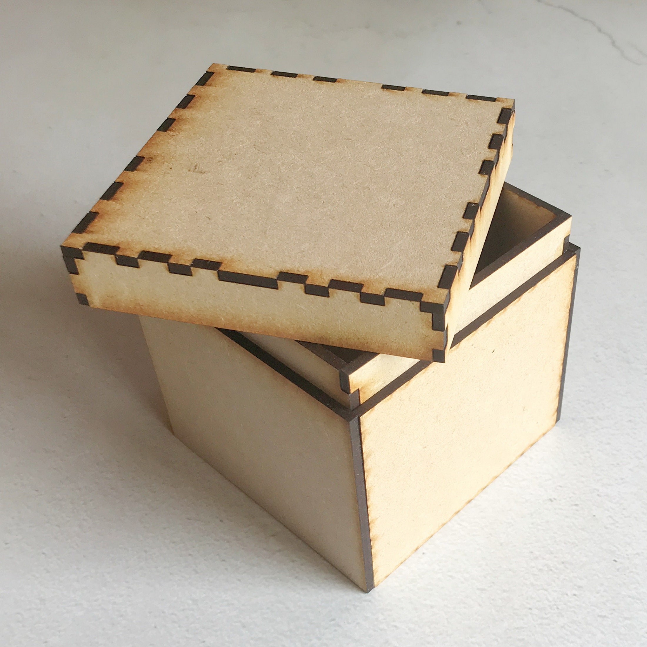 4 Inch Square Box - SVG - Glowforge / Laser Designs SVG Instant ...