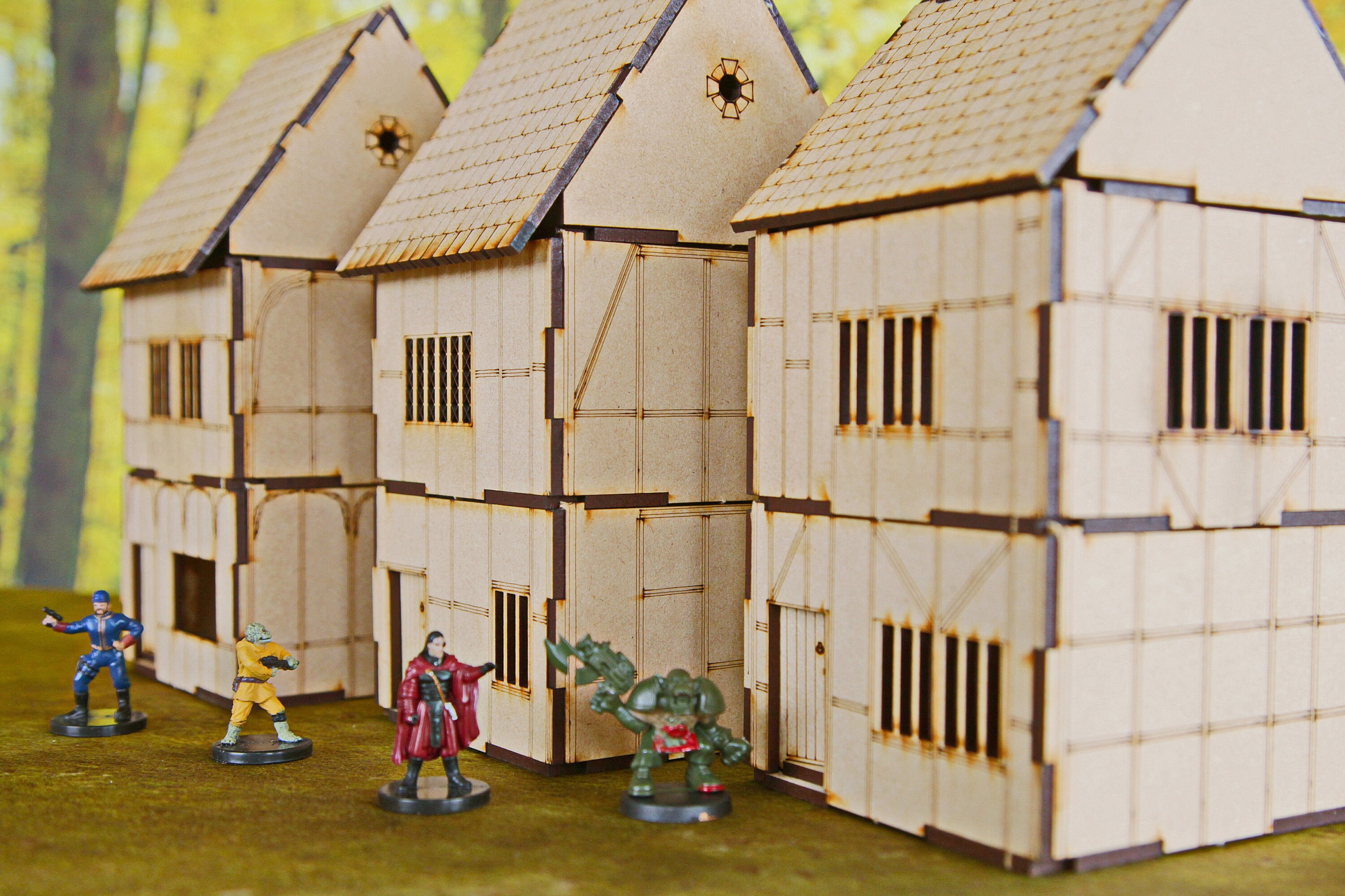 Six Tudor Style, Timber Framed Buildings for Wargames, TTRPG, Fantasy ...