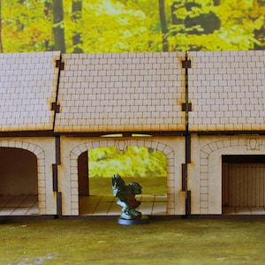 Pack of Five Stable Yard Buildings - Laser Cut/cnc digital SVG File