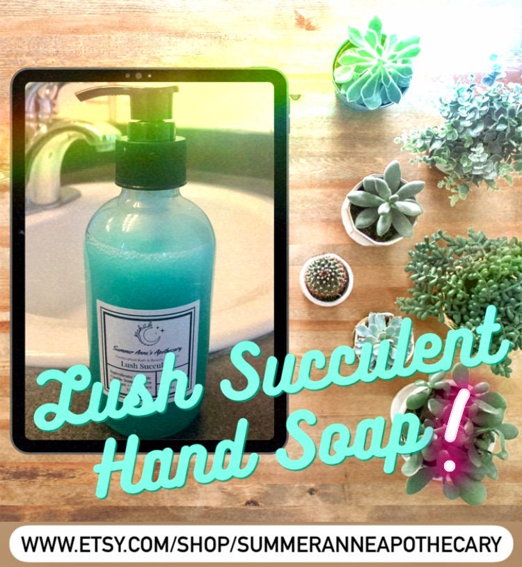 Lush Succulent Liquid Hand Soap cucumber vetiver grass Etsy