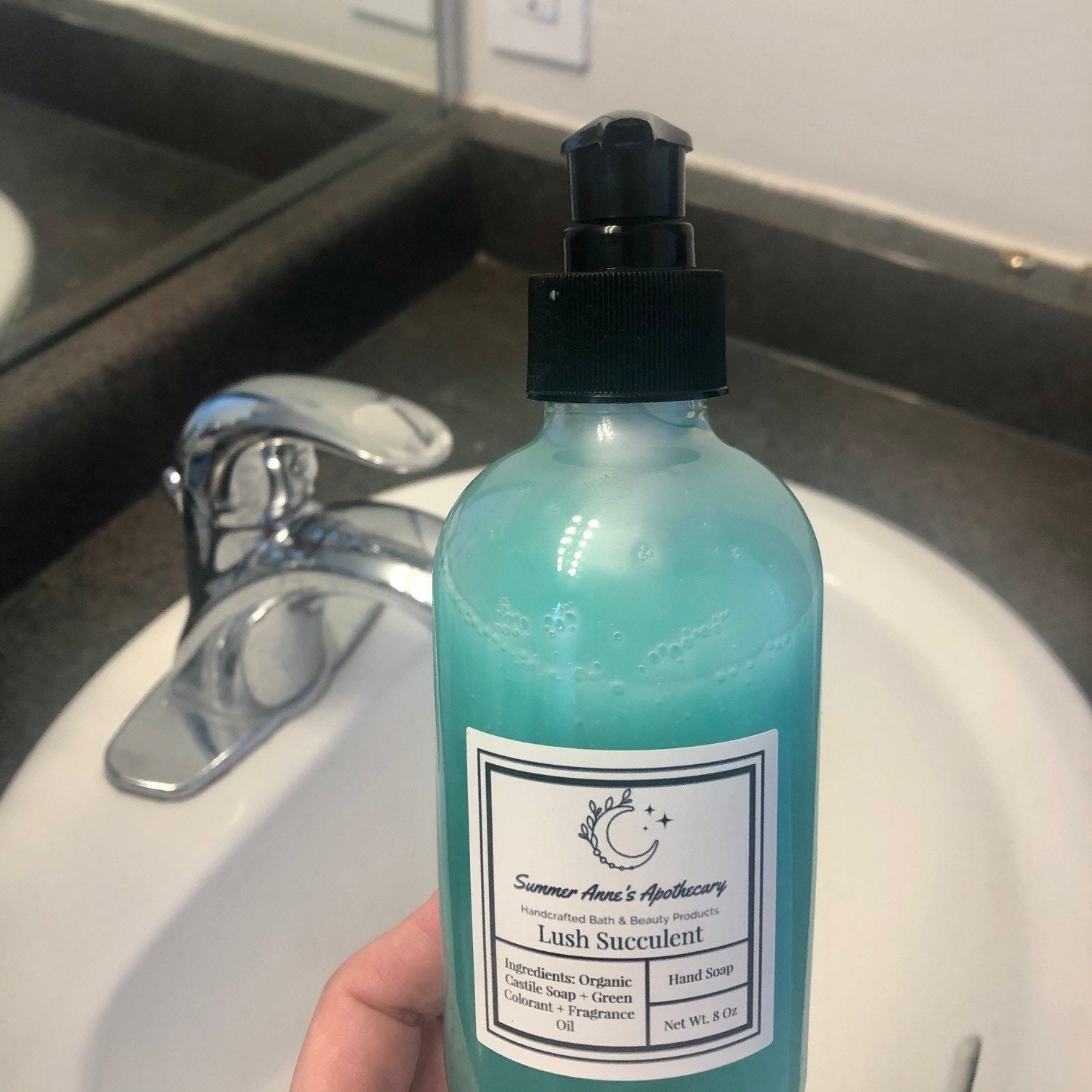 Lush Succulent Liquid Hand Soap cucumber vetiver grass Etsy