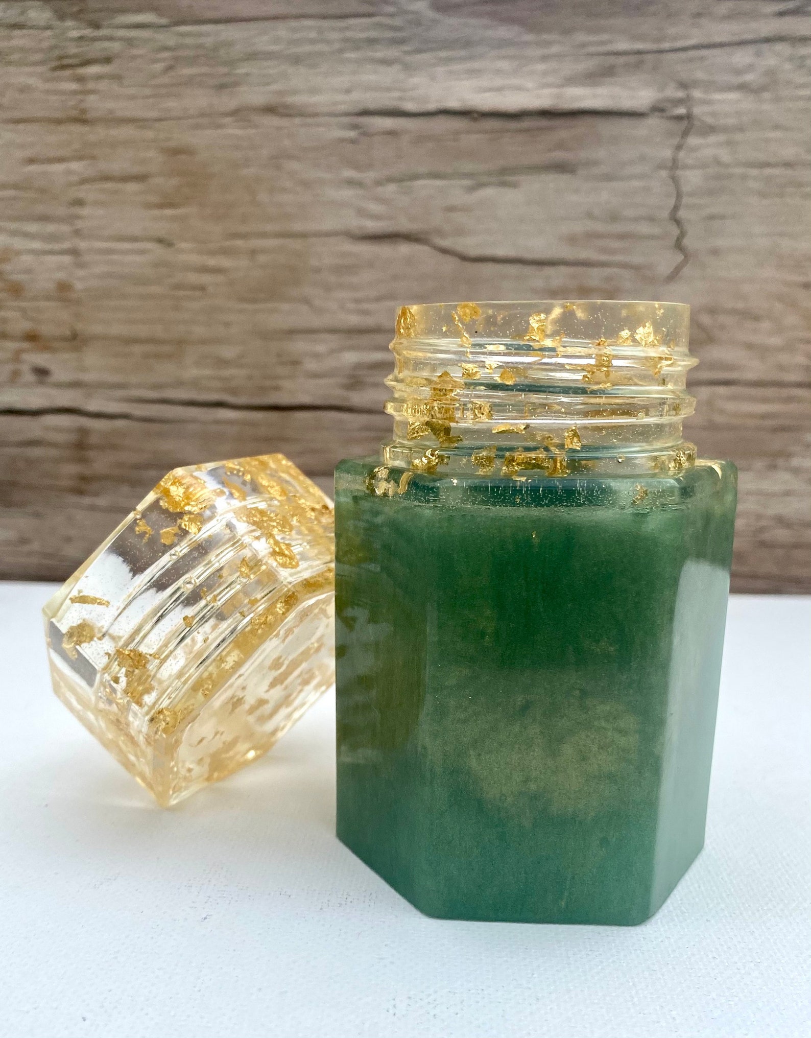 Gold Flake Handmade Storage Jars and Holders Etsy