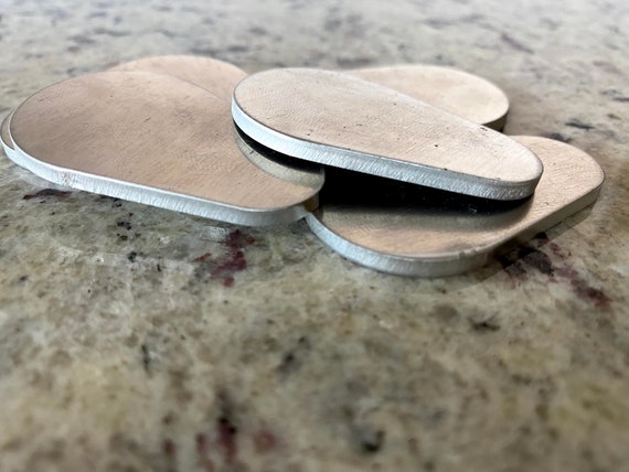 Aluminum Key Fob Blank 1/8" Thick Quantity of 5 Key Fob Bag Tag Golf Bag Key Chain Hand Stamping Supply