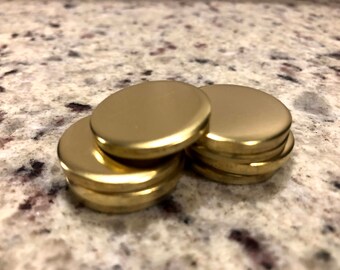 Brass Discs 1/8&quot; Thick Discs , 8 Gauge , Heavy Duty Blank , Hand stamping , Engraving Supplies , Heavy Discs, Coin Blank