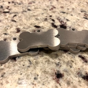 Aluminum Dog Bone Blanks w/ Bail - 8 Gauge - 2 Sizes Available - Qty-3, Heavy Duty