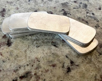 Aluminum Dog Tags 1 3/4" x 1" x 1/8" Thick, 8 Gauge