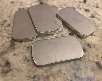 Edelstahl Dog Tags 3,5 x 2,5 x 3 cm dicke Blanks, 8 Gauge