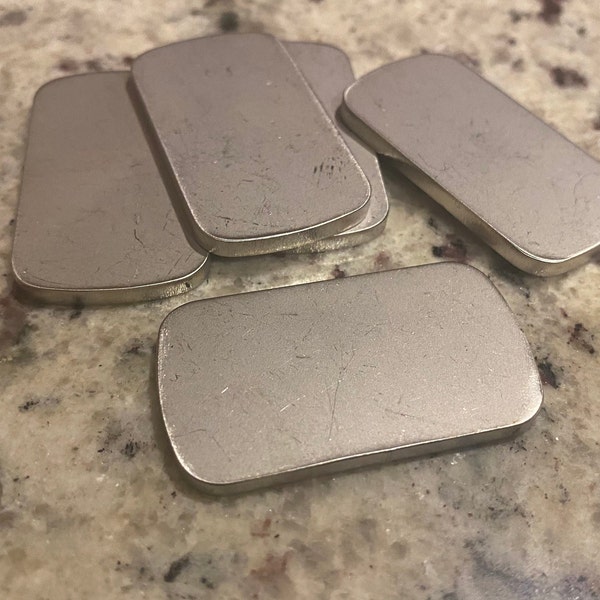 Stainless Steel Dog Tags 1 3/4" x 1" x 1/8" Thick Blanks, 8 Gauge, Heavy Duty Blank, Hand stamping, Engraving Supplies