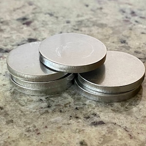 Stainless Steel Discs 1/8" Thick Discs, 8 Gauge, Heavy Duty Blanks, Hand Stamping, Engraving Supplies, Quality Discs