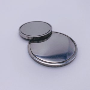 Titanium Coin Blanks - Challenge Coin - Reeded Edge - Grooved - Mirror Finish - 40 mm Fiber Laser Engraving