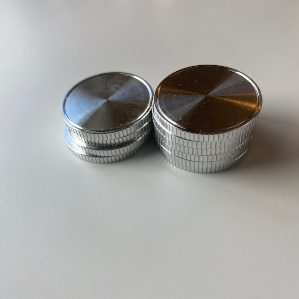 Aluminum Coin Blanks - 1 1/4 " x 1/8" - American Made - Reeded Edge - Knurled Edge