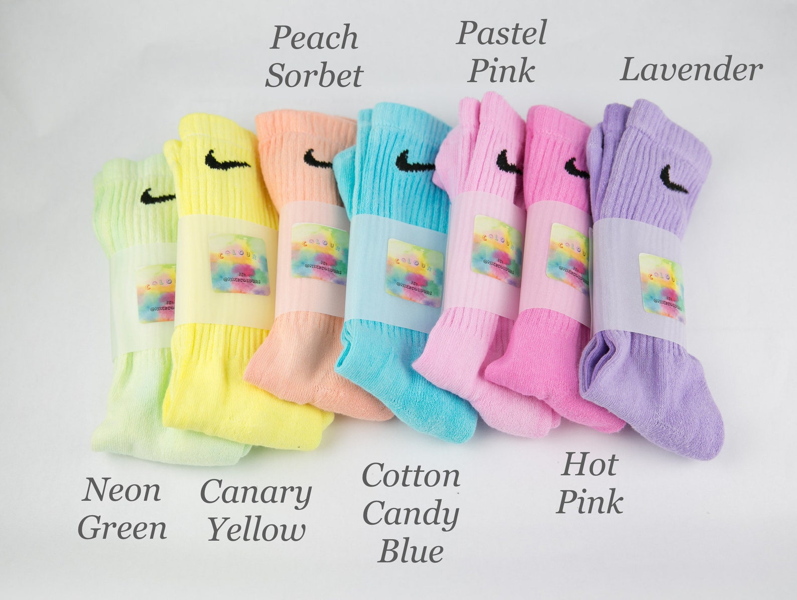 pastel tie dye socks